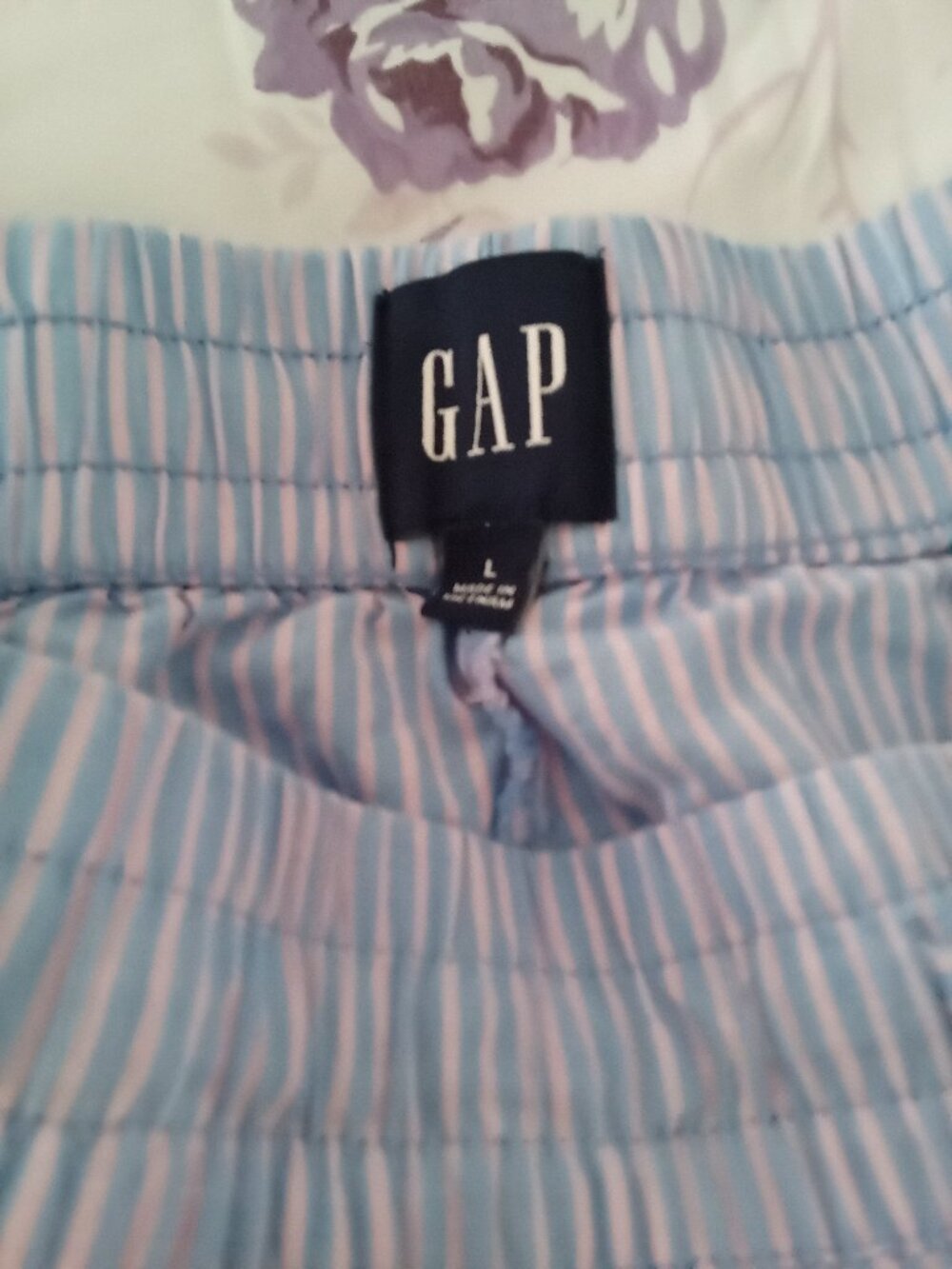 Gap Large pink and blue striped Lounge Pajama Pants